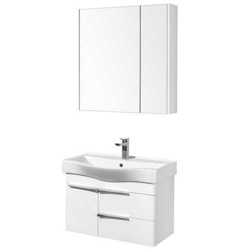 Зеркало-шкаф Aquaton Беверли 1A237102BV010 80х15х81 подвесной цвет белый - фото 3 Зеркало-шкаф Aquaton Беверли 1A237102BV010 80х15х81 подвесной цвет белый - фото 3