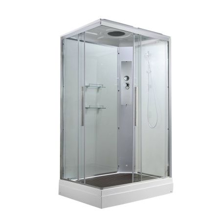 Душевая кабина AvaCan K K2810 100х80 прямоугольная с крышей ориентация универсальная