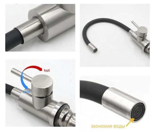 Смеситель для кухни TSARSBERG TSB-114-SA004 на столешницу хром - фото 3