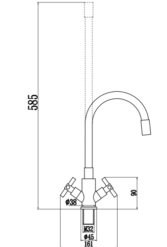 Смеситель для кухни Fmark FS8442-02 на мойку сатин - фото 2
