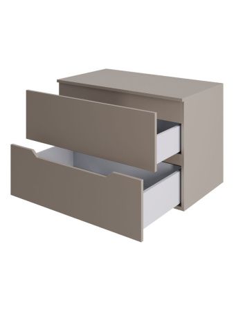 Тумба с раковиной Orange Line Li-70TuLMDF+B08-500W 70х50 подвесная цвет бежевый