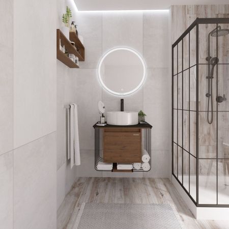 Тумба под раковину Grossman Винтаж 107007 70х50 подвесная цвет коричневый