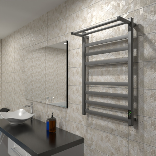 Полотенцесушитель Маргроид 8110 профильный 8110-8050-5179-7024 53х81 электрический графитовый серый - фото 2