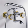 Смеситель для ванны THG Diplomate grooved rings U4B-G02-13B настенный хром