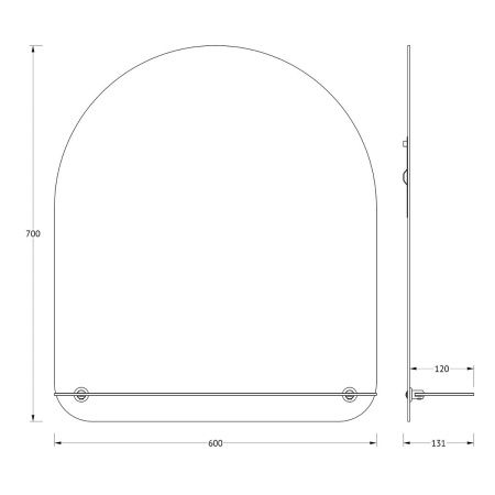 Зеркало Evoform Optima BY 0512 60х70 подвесное