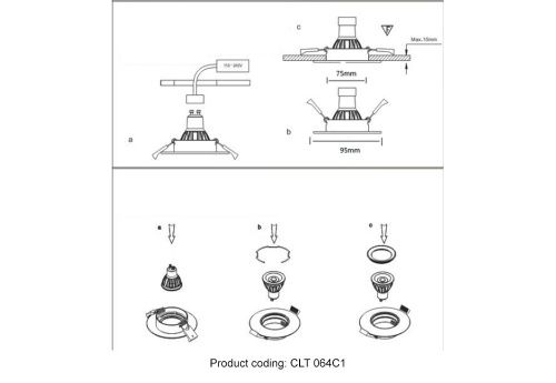 Светильник встраиваемый Crystal Lux CLT 064 CLT 064C1 BL - фото 4