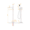 Смеситель RGW Shower Panels (Шоувер панелс) 511405350-01 напольный хром