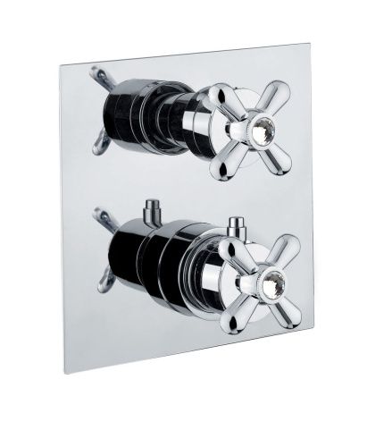 Смеситель для ванны и душа Fiore 01CR0936 встраиваемый в стену хром с термостатом - фото 2