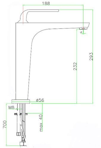 Смеситель для раковины Fiore Koko 87CR5518 на столешницу хром - фото 3