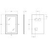 Зеркало с подсветкой BelBagno Kraft SPC-KRAFT-500-800-SENS-AL 50х80 подвесное
