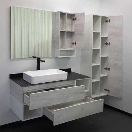 Тумба с раковиной Comforty Прага 00-00014833CF 120х50 подвесная цвет серый