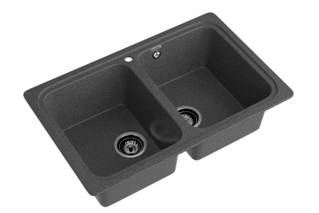 Кухонная мойка Granfest Standart S-780K графит 79х50 цвет графит поверхность матовая