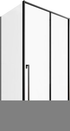 Душевой уголок Allen Brau Fantasy 3.11006.31 + 3.11013.31 120х90 стекло прозрачное профиль черный без поддона