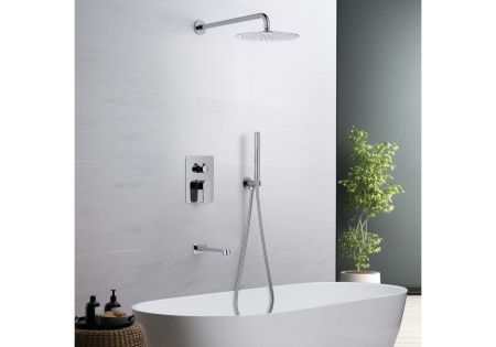 Душевая система Aquatek ОБЕРОН AQ1273CR встраиваемая в стену цвет хром