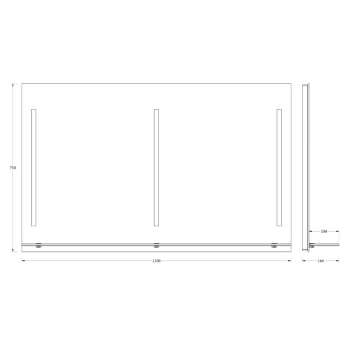 Зеркало со встроенным LED-светильником Evoform Ledline-S BY 2168 120х75 - фото 2