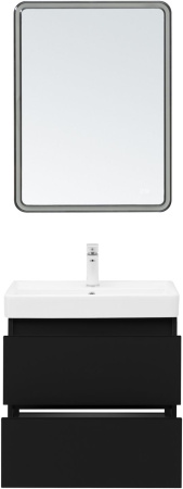 Тумба под раковину Aquanet Вега 2.0 00337953 58х47х50 подвесная цвет черный