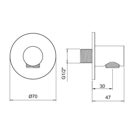 Шланговое подключение Almar E095040.CR