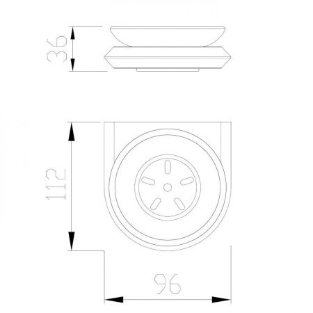 Мыльница ABBER Nord AA1558B черная матовая
