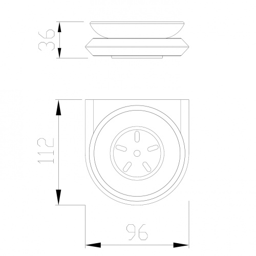 Мыльница ABBER Nord AA1558B черная матовая - фото 4