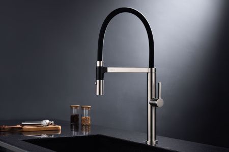 Смеситель для кухни Paulmark LEADER Le214101-BS на мойку никель