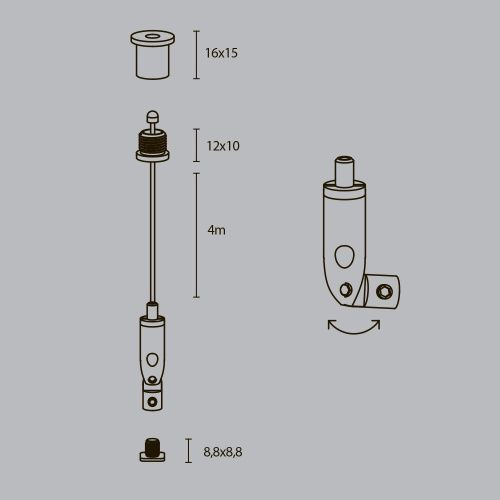 Комплект подвесов Maytoni Led Strip ALM-3535R-P-4M - фото 3