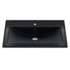Раковина из искусственного камня Uperwood Foster Quartz 291030034 70х50 полувстраиваемая цвет черный