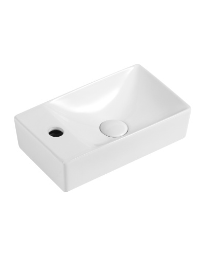 Раковина из сантехнического фарфора Orange B05-375RW 38х22 подвесная цвет белый глянцевый - фото 2