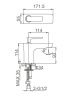 Смеситель Wonzon & Woghand Shark WW-481101-CR на раковину хром