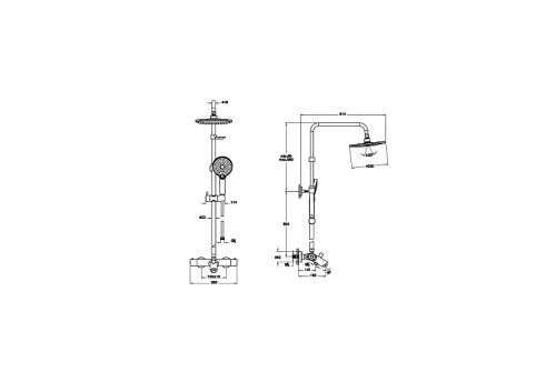Душевая стойка Vitra Aquaheat A47208EXP настенная цвет хром - фото 2