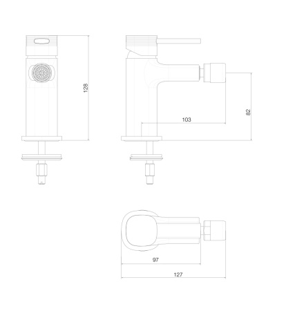 Смеситель Wonzon & Woghand Tetra WW-841246-BN на биде никель