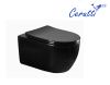 Унитаз подвесной Cerutti SPA CT9239 черный с сиденьем микролифт безободковый каскадный смыв