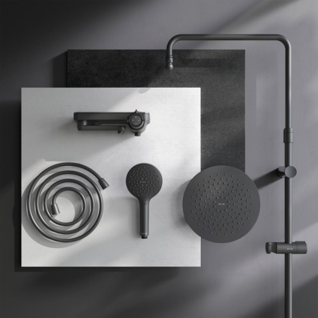 Душевая стойка Am.Pm Like F0780722 настенная цвет черный