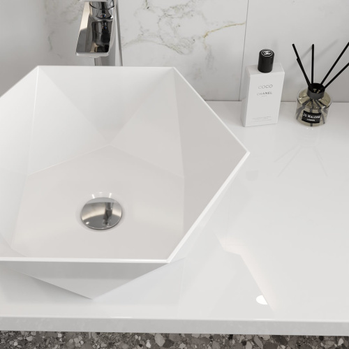 Раковина Teymi Diamond 48 см T51105 накладная цвет белый - фото 5