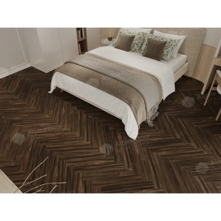 Ламинат Alpine Floor Herringbone 12 LF105-13 Орех Сицилия толщина 1.2 см 34 класс 600х100