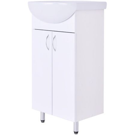Тумба с раковиной Orange Лайт LA-45TUW+RA 50х40 напольная цвет белый