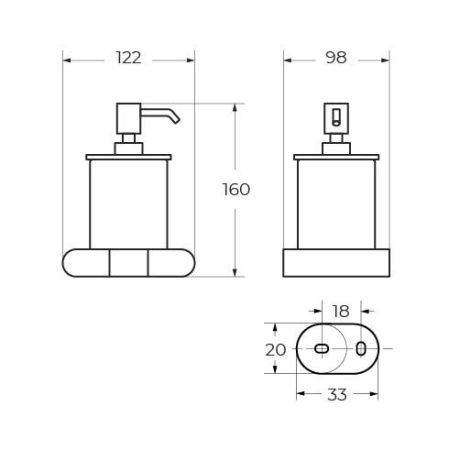 Дозатор Art&Max PLATINO AM-E-3998-MB