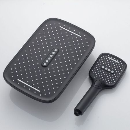 Душевая система Shevanik S4035H встраиваемая в стену цвет черный