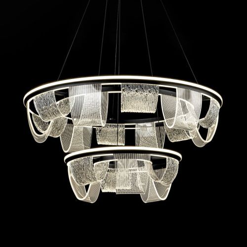 Люстра подвесная LED4U L7706-800-460 BK - фото 4