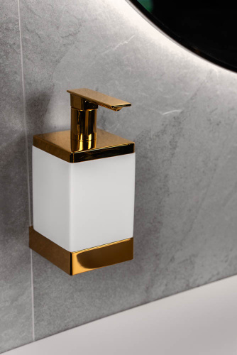 Дозатор жидкого мыла Boheme Qubic 10727-G - фото 4