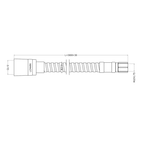 Шланг для душа LeMark LE8055S хром - фото 2