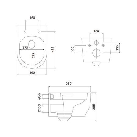 Комплект унитаз с инсталляцией и клавишей смыва IDDIS Basic BASAI01i73