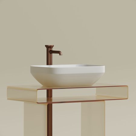 Раковина из сантехнического фарфора Ceramica Nova ELEMENT CN6055 50х40 накладная цвет белый без отверстий под смеситель