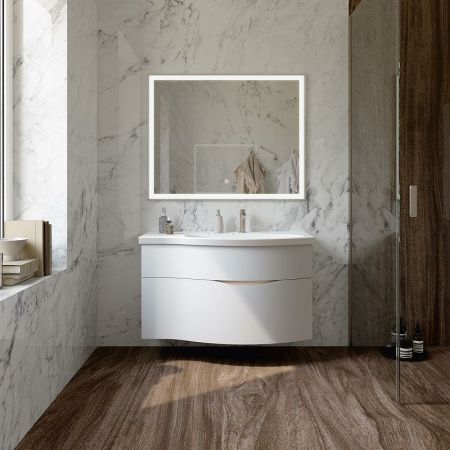 Раковина керамическая Kerama Marazzi RIVA RV.wb.100Rh 100х50 подвесная цвет белый 1 отверстие под смеситель