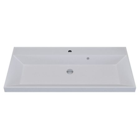 Раковина из искусственного камня Uperwood Classic Quartz 293020632 100х50 полувстраиваемая цвет белый