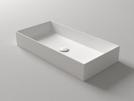 Раковина из сантехнического фаянса Simas AG 80 bia 80х40 накладная цвет белый