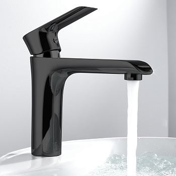 Смеситель Vincea Esse VBF-1E1MB на раковину черный без термостата