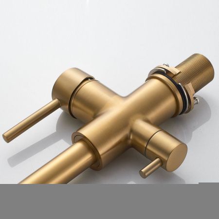 Смеситель для кухни Shevanik S328G на мойку золото