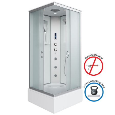 Душевая кабина Niagara Classic 11081424F 90х90 квадратная с крышей ориентация универсальная