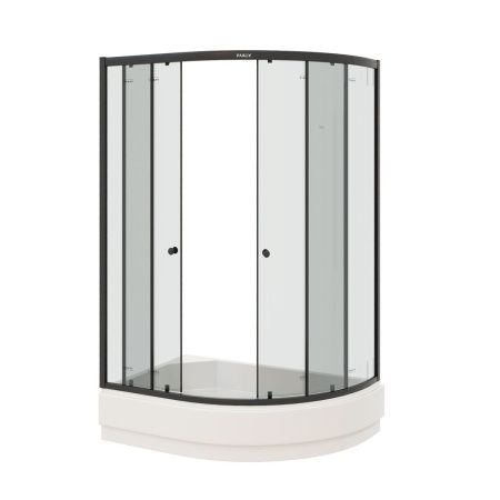 Душевой уголок Parly ZEM1201ВL 120х80 стекло прозрачное профиль черный с поддоном