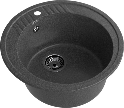 Кухонная мойка Granfest Rondo R-520 графит 52х52 цвет графит - фото 2